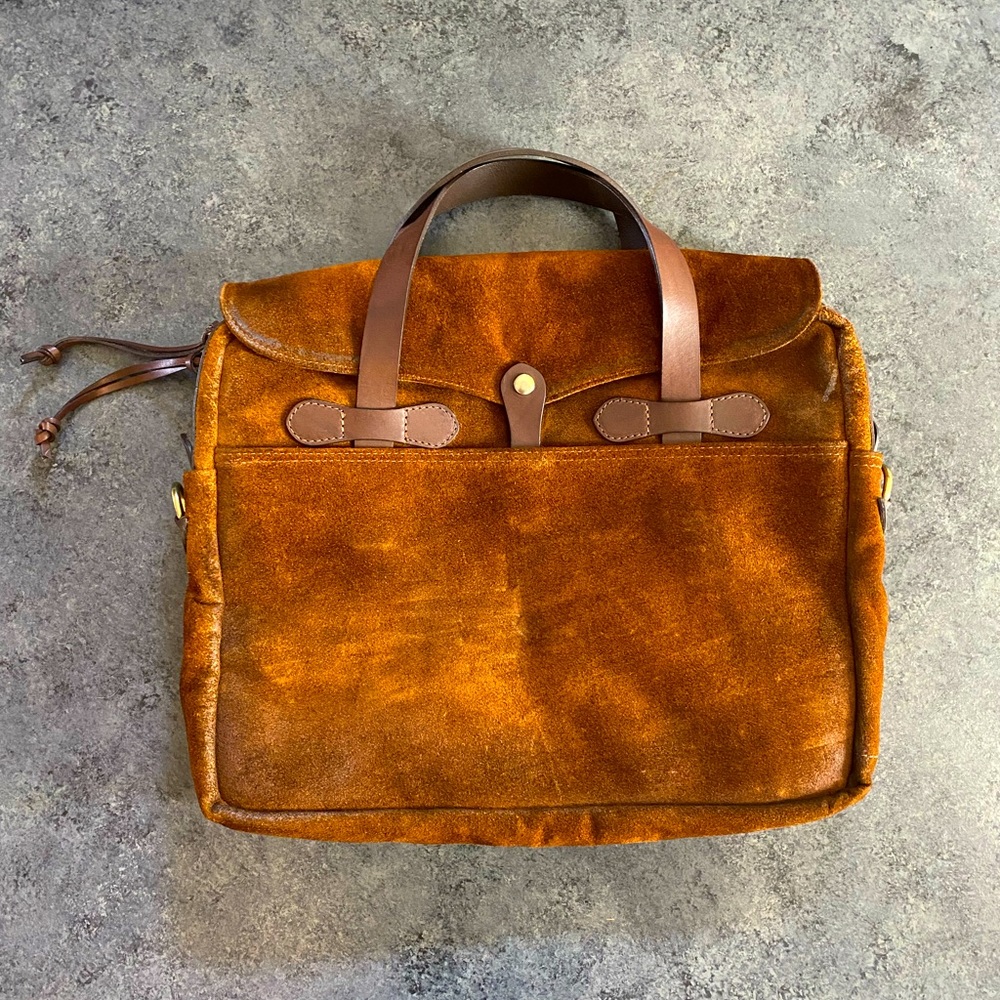 Tellason Roughout Leather Briefcase